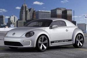 Volkswagen показал электрический Beetle в Детройте