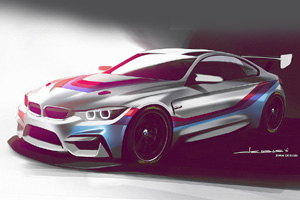 BMW показала как будет выглядеть гоночное купе M4 GT4