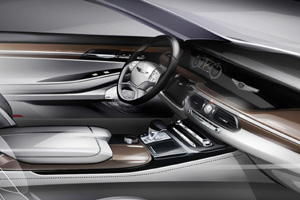 Hyundai показала интерьер премиального седана G90
