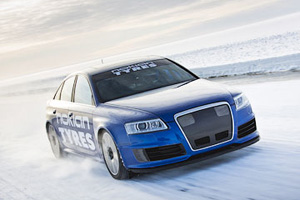 Audi RS6 обутый в шины Nokian поставил рекорд скорости на льду